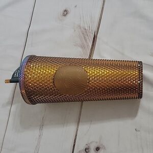 Starbucks 50th Anniversary Limited Edition Studded Copper Iridescent Venti Cup